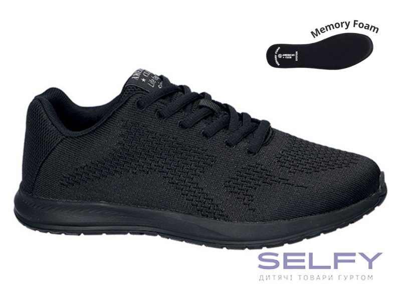 Кросівки American Club RD 21/24 чорний 37-41 (160/25), Фото 1