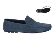 Мокасины КОЖА American Club CY 120 синие 41-45