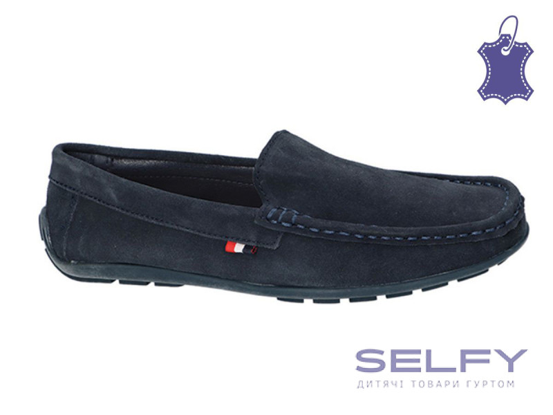 Мокасини ШКІРА American Club JK 11 сині 37-41, Фото 1