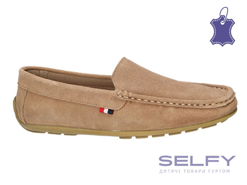 Мокасины КОЖА American Club JK 12 бежевые 37-41, Фото 1