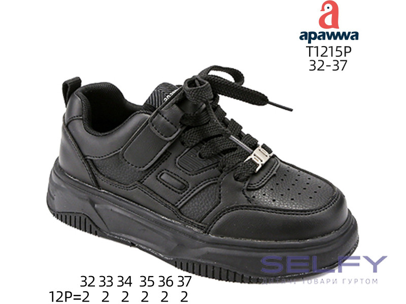 Кросівки дитячі Apawwa T1215P black 32-37, Фото 1