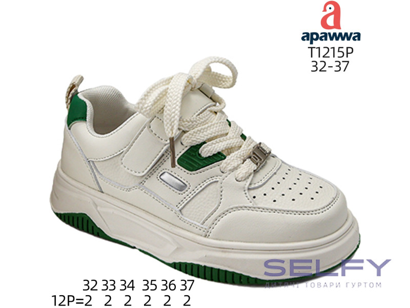 Кросівки дитячі Apawwa T1215P green 32-37, Фото 1
