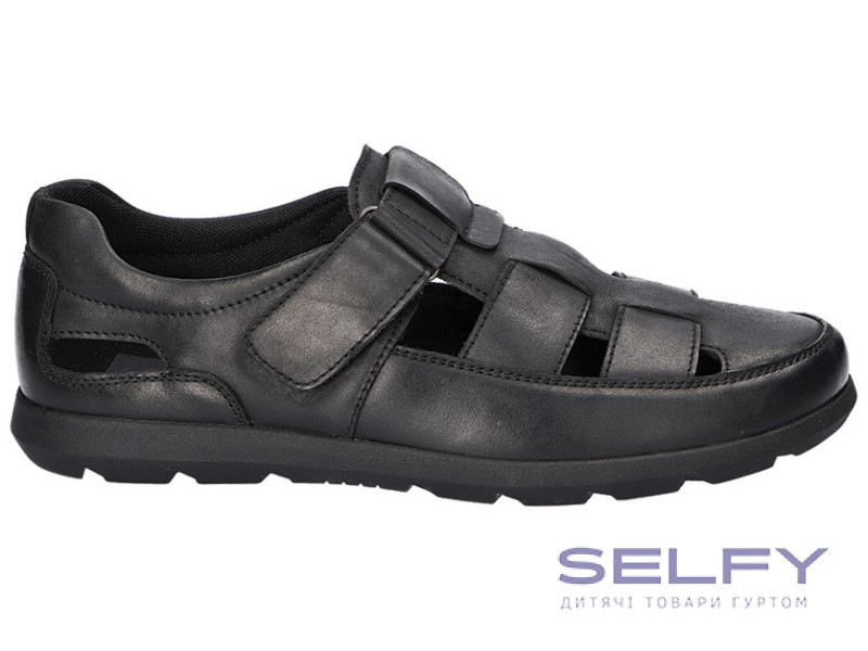 Босоніжки шкіряні чоловічі American Club CY 142 чорний 41-45, Фото 1