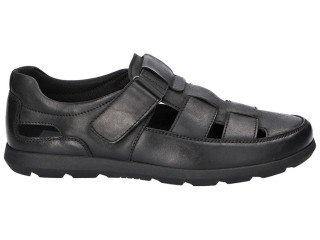 Босоножки кожаные мужские American Club CY 142 черный 41-45