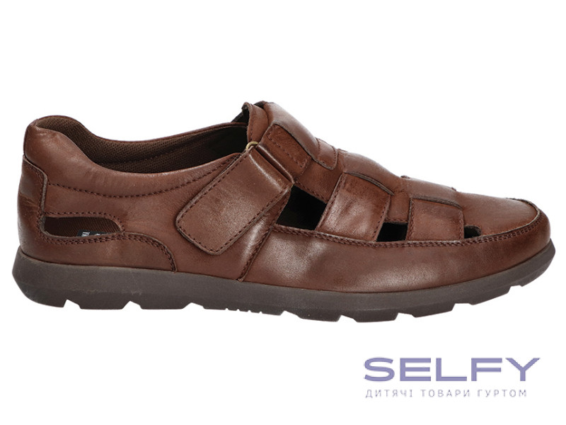 Босоніжки шкіряні чоловічі American Club CY 142 коричневий 41-45, Фото 1