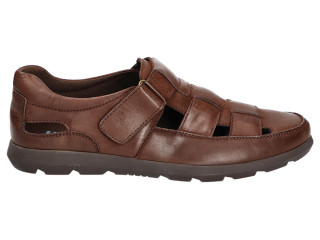 Босоніжки шкіряні чоловічі American Club CY 142 коричневий 41-45