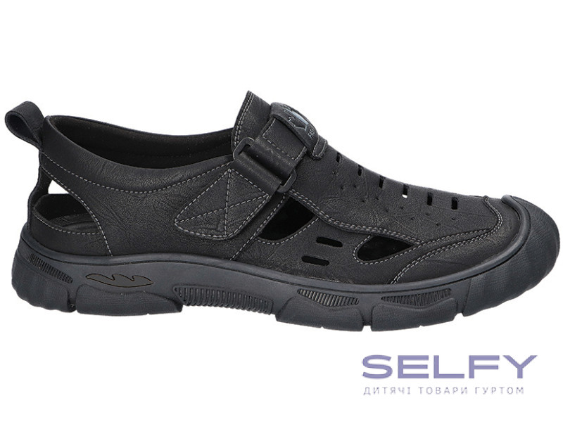 Босоножки кожаные мужские American Club CY 107/24 черный 40-44, Фото 1