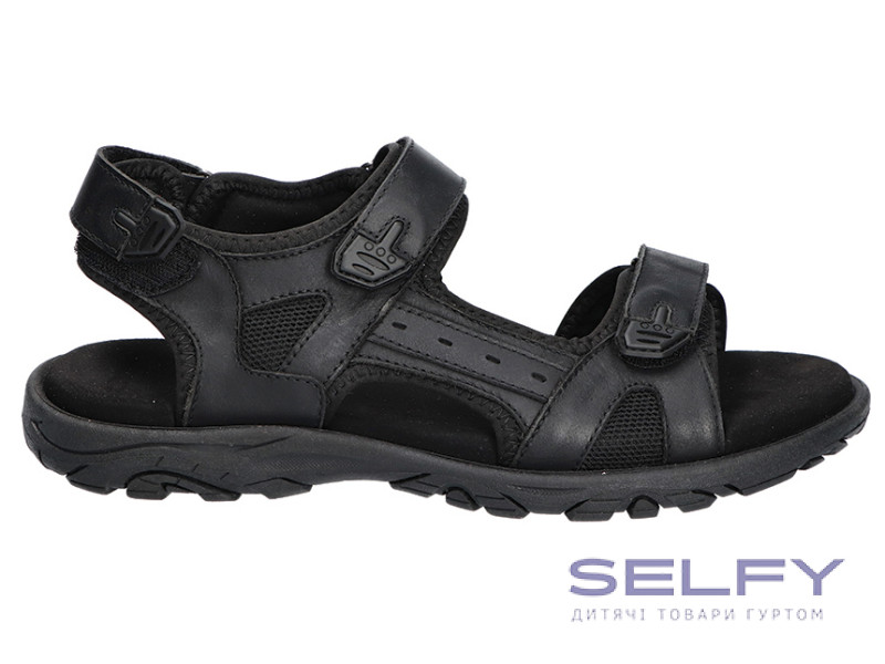 Босоножки кожаные мужские American Club CY 145 черный 41-45, Фото 1