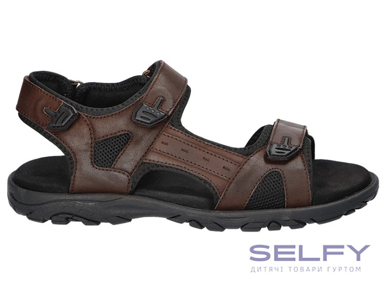 Босоніжки шкіряні чоловічі American Club CY 145 коричневий 41-45, Фото 1