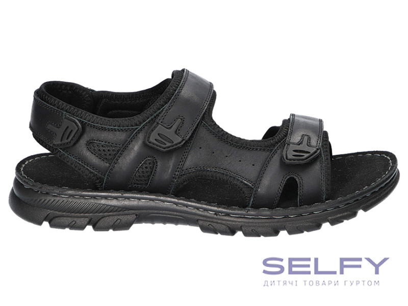 Босоножки кожаные мужские American Club CY 147 черный 41-45, Фото 1