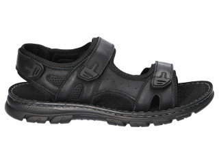 Босоніжки шкіряні чоловічі American Club CY 147 чорний 41-45