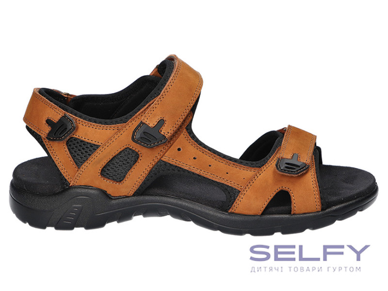 Босоножки кожаные мужские American Club CY 146 коричневый 41-45, Фото 1