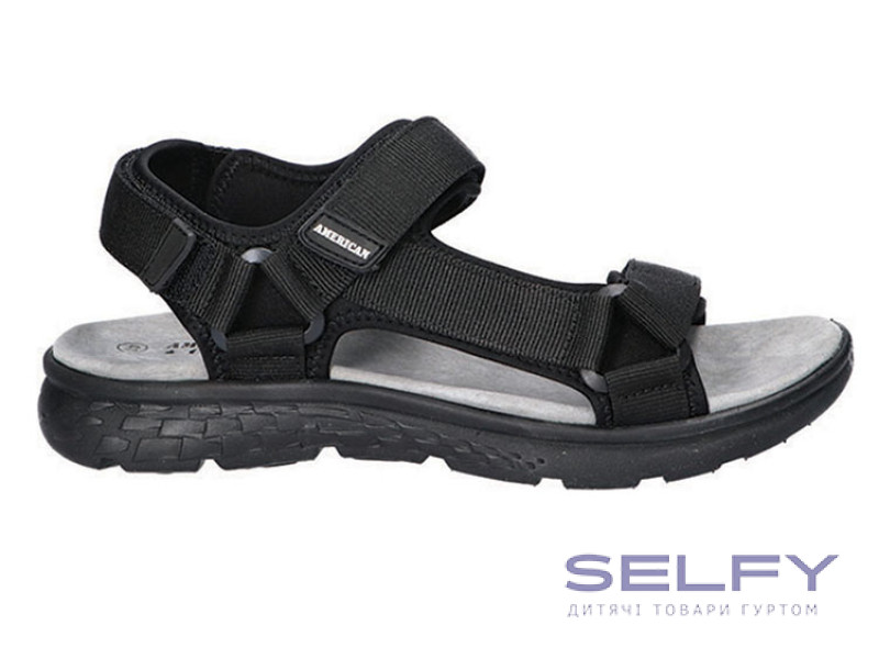 Босоніжки шкіряні  American Club RL 142/24 чорний 41-46, Фото 1