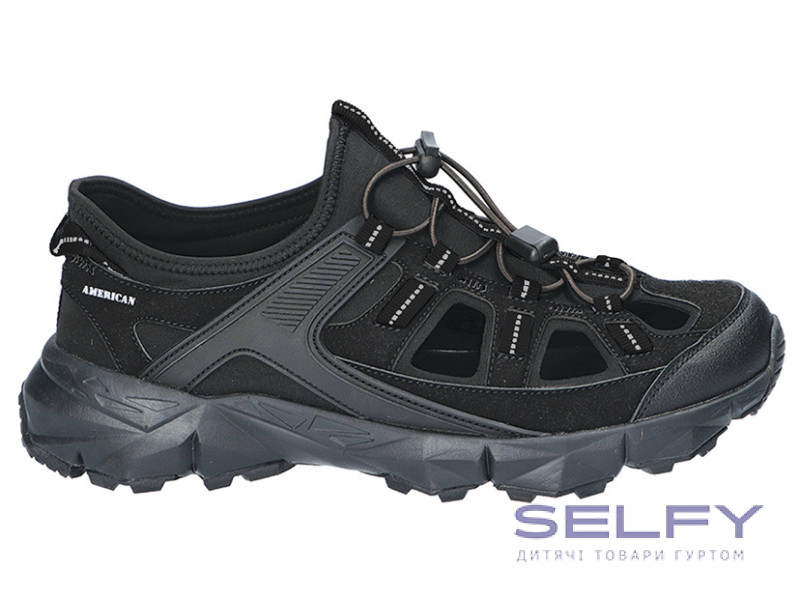 Босоніжки шкіряні  American Club LE 06 чорний 41-46, Фото 1