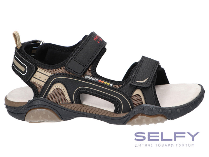 Босоножки детские American Club HL 163 черно-бежевый 32-36, Фото 1