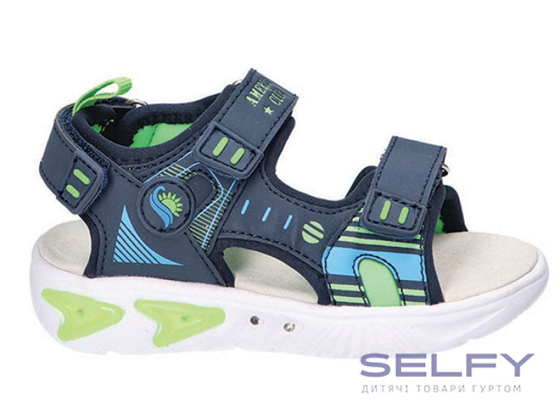 Босоножки детские American Club HL 125/24 LED синий 27-31, Фото 1