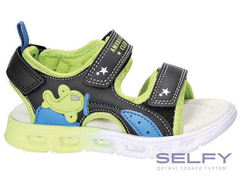 Босоніжки дитячі American Club RL 146/24 чорний 25-30, Фото 1