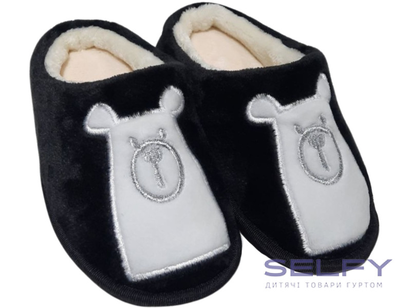 Тапочки Memory Waldi Home 28-37 чорний, ведмедик, Фото 1