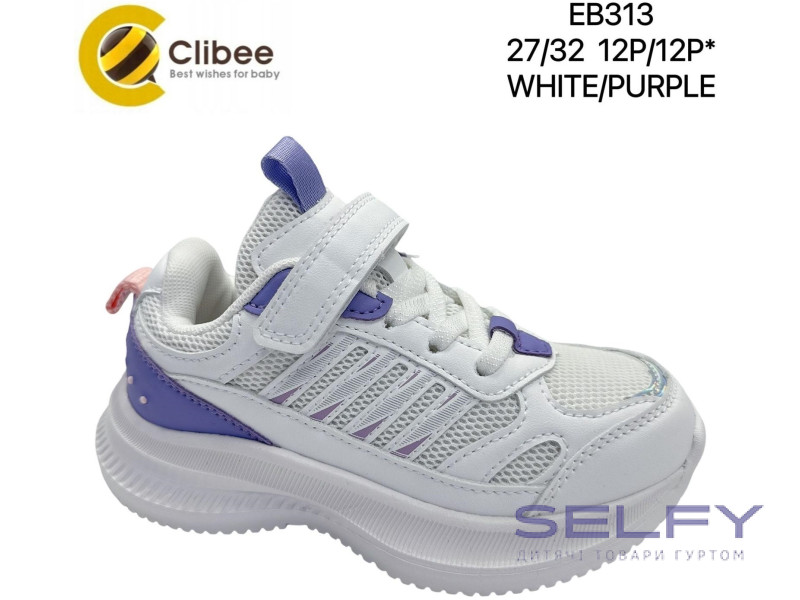 Кроссовки детские Clibee EB313 white-purple 27-32, Фото 1