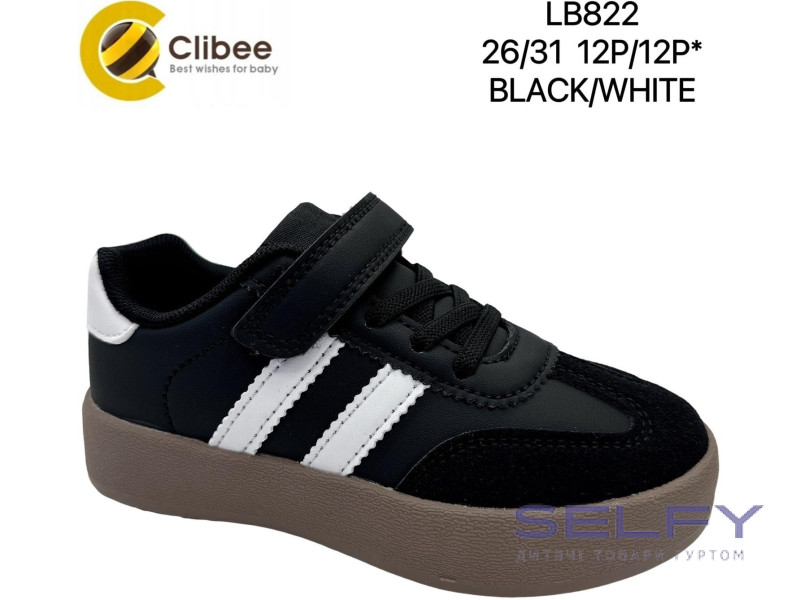 Кросівки дитячі Clibee LB822 black-white 26-31, Фото 1