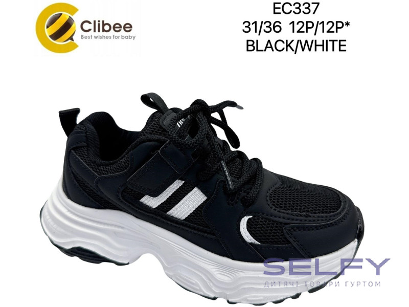Кросівки дитячі Clibee EC337 black-white 31-36, Фото 1