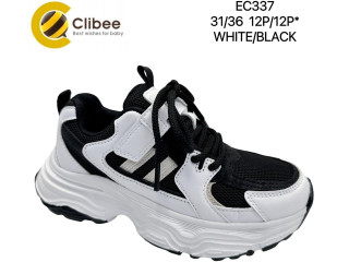 Кроссовки детские Clibee EC337 white-black 31-36