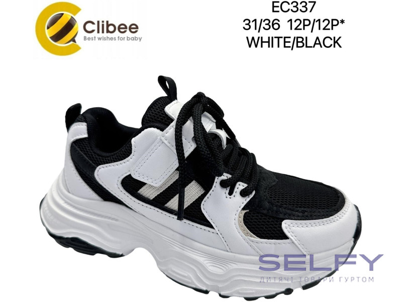 Кроссовки детские Clibee EC337 white-black 31-36, Фото 1