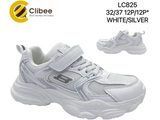 Кроссовки детские Clibee LC825 white-silver 32-37
