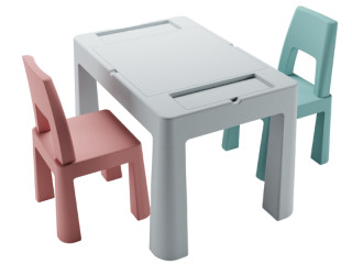 Комплект меблів TEGGI MULTIFUN + 2 стільця turquoise old rose grey