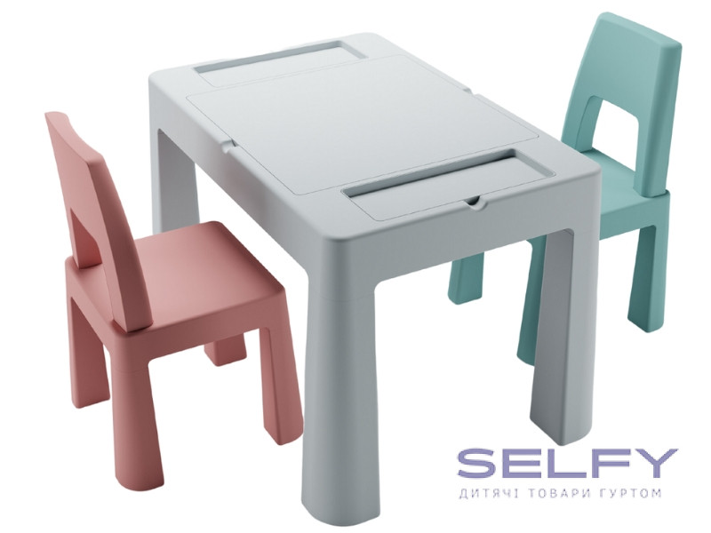 Комплект меблів TEGGI MULTIFUN + 2 стільця turquoise old rose grey, Фото 1