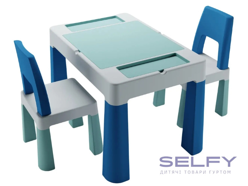 Комплект меблів TEGGI MULTIFUN+2 стільця turquoise navy grey, Фото 1