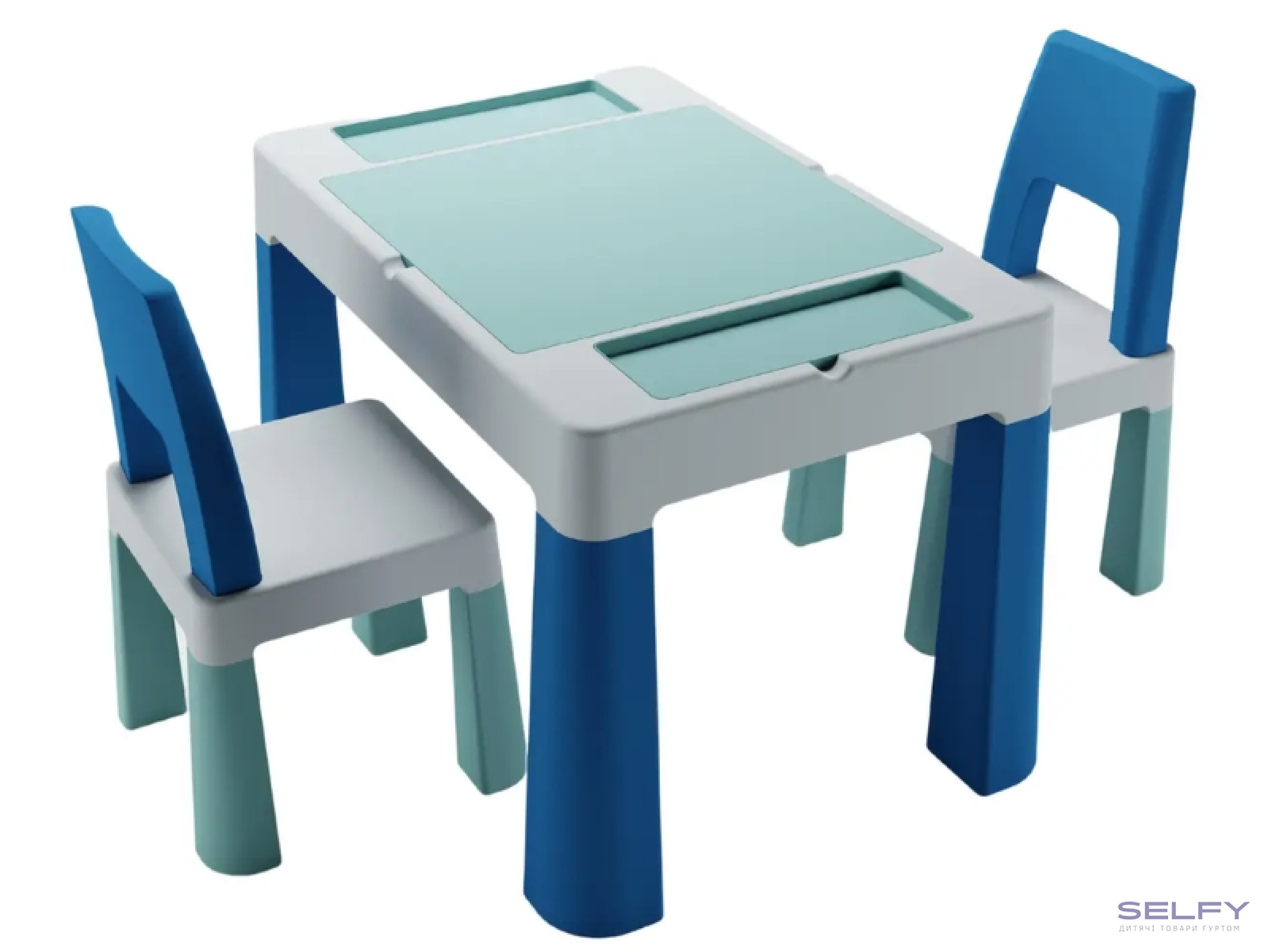 Комплект мебели TEGGI MULTIFUN+2 стула turquoise navy grey, Фото 1