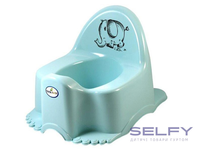 Горщик дитячий з музикою Elephant turquise, Фото 1