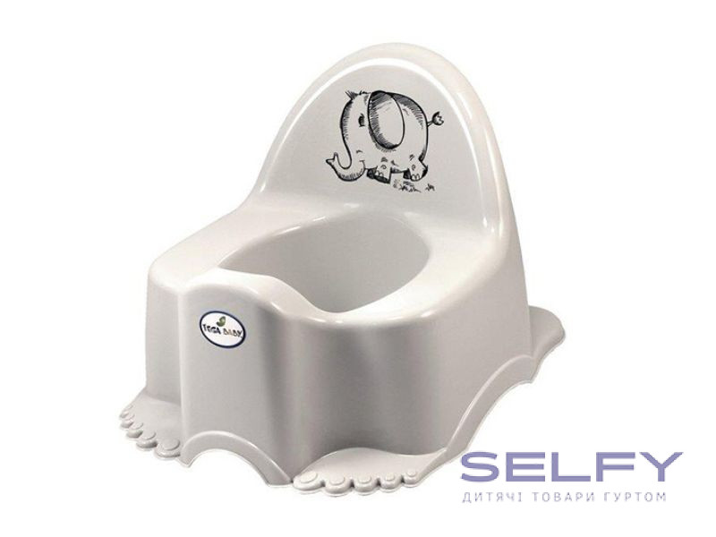 Горщик дитячий Elephant з музикою grey, Фото 1