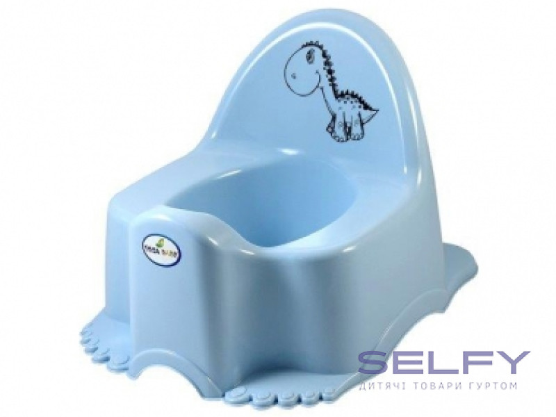 Детский горшок с музыкой Dino light blue, Фото 1