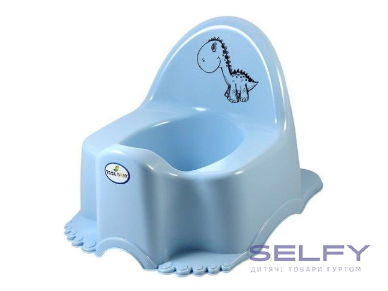 Горщик дитячий Dino light blue, Фото 1