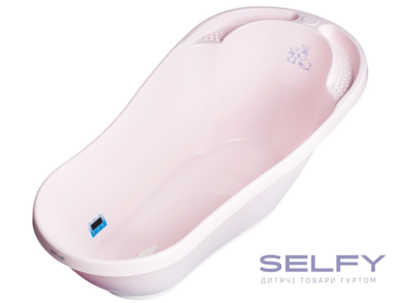 Ванна дитяча зі зливом Bunny 92 см powder pink, Фото 1