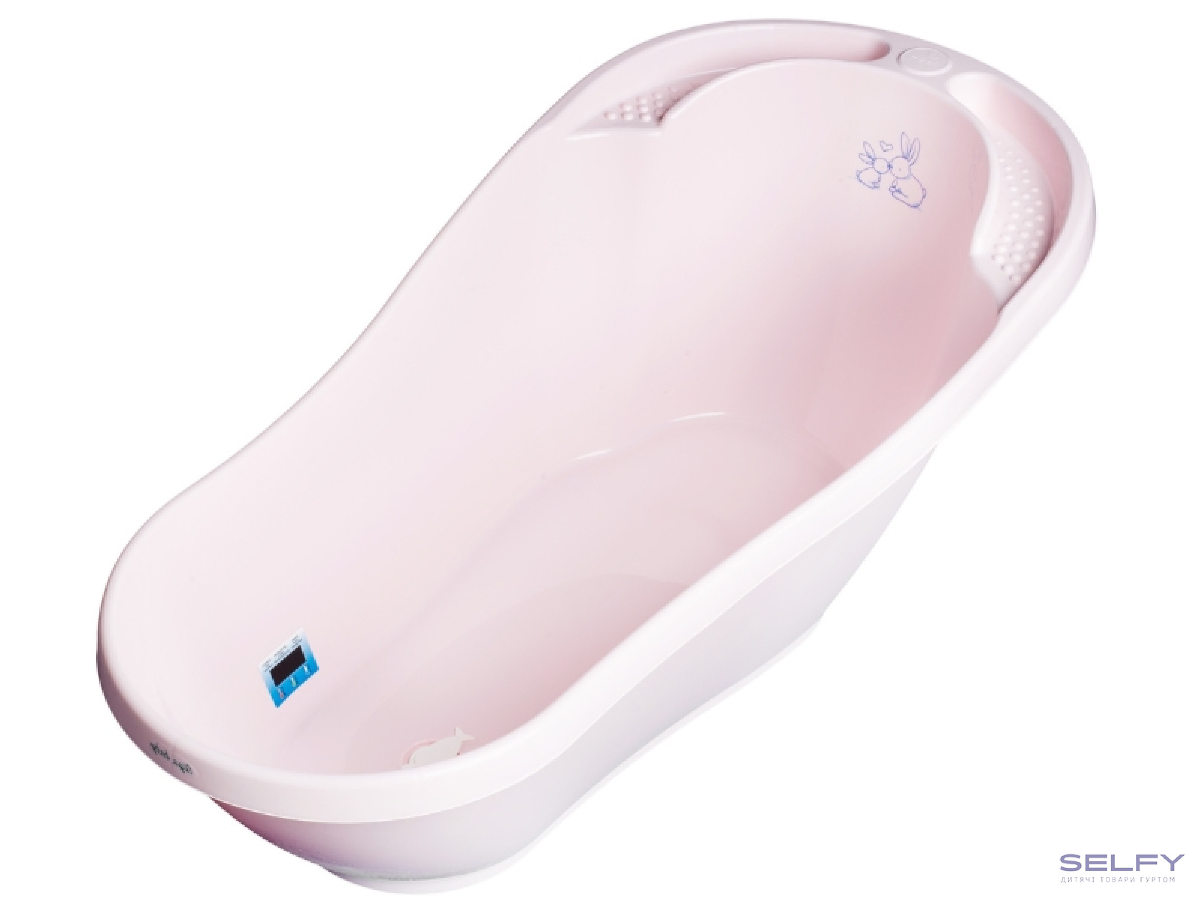 Ванна детская со сливом Bunny 92 см powder pink, Фото 1