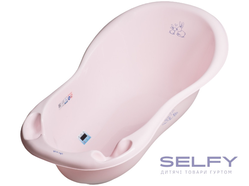 Ванна детская со сливом Bunny 102 см powder pink, Фото 1