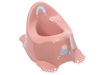 Антиковзкий дитячий горщик METEO pink