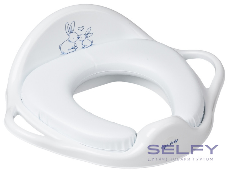 Накладка дитяча на сидіння унітазу Bunny white, Фото 1