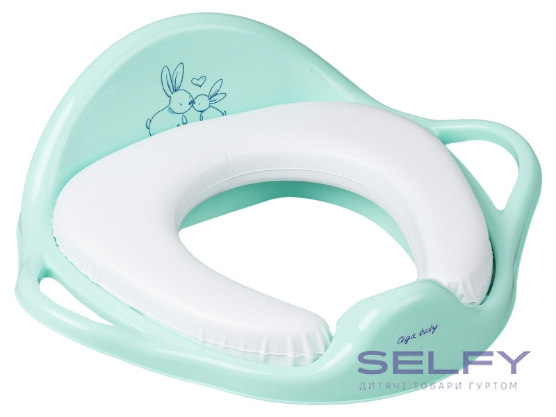 Накладка дитяча на сидіння унітазу Bunny mint, Фото 1