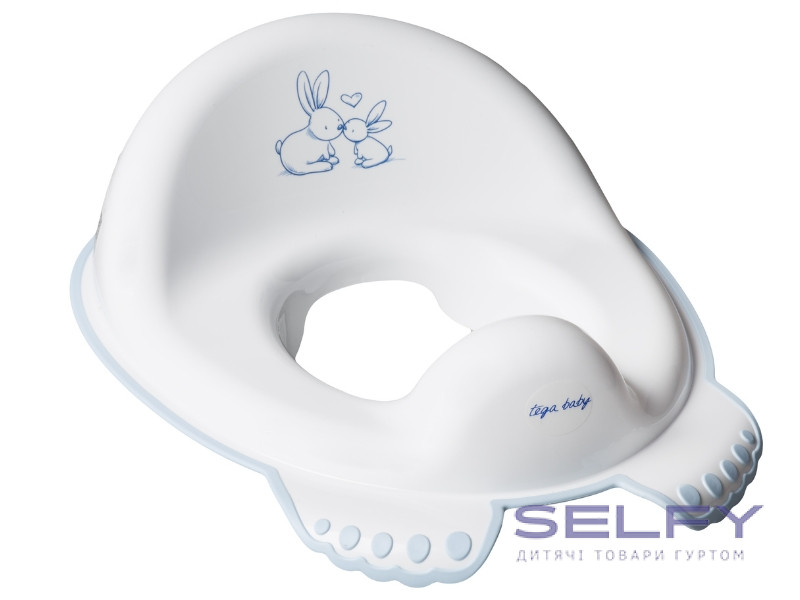 Накладка дитяча на сидіння унітазу Bunny white, Фото 1