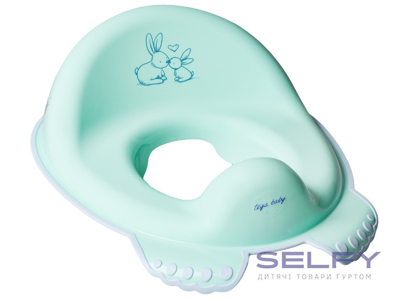 Накладка дитяча на сидіння унітазу Bunny mint, Фото 1