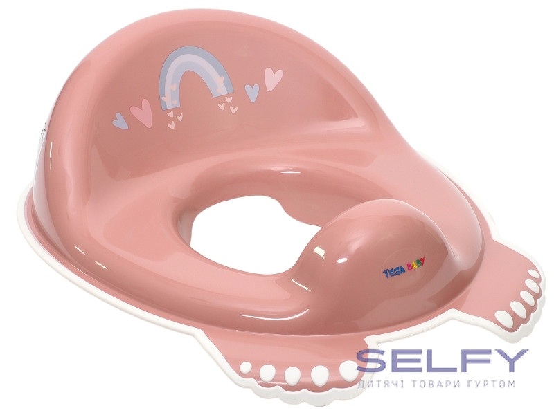 Накладка дитяча на сидіння унітазу антиковзка  METEO pink, Фото 1
