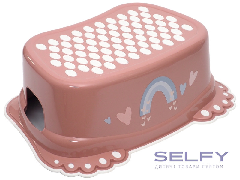 Сходинки дитячі антиковзкі у ванну METEO pink, Фото 1