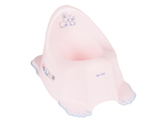 Горщик дитячий антиковзкий Bunny powder pink