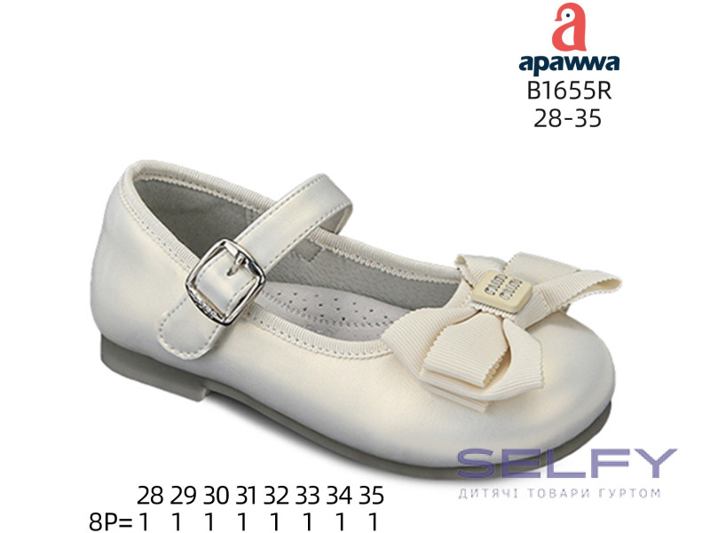 Туфлі дитячі  Apawwa B1655R white 28-35, Фото 1