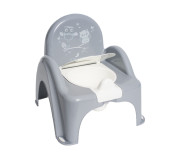 Горщик-стілець дитячий з музикою антиковзкий OWLS grey