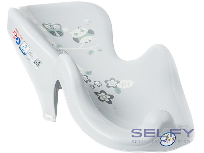 Гірка дитяча для купання антиковзка OWLS grey, Фото 1